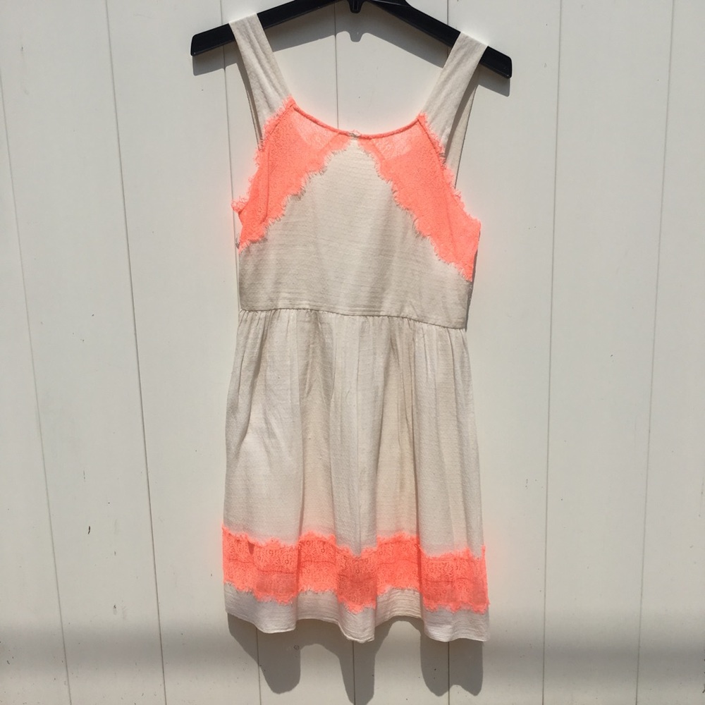 Free people cream And orange lace dress